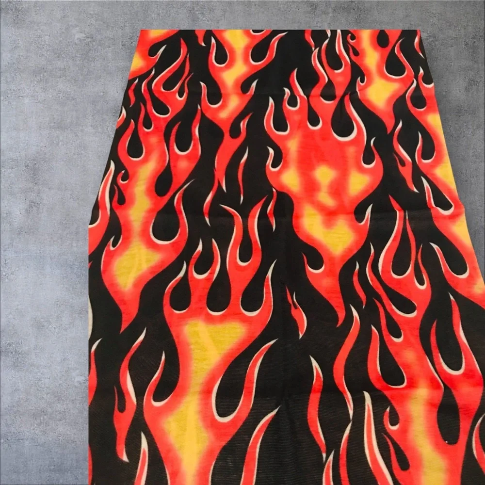 Fire Flame Fuego 16 n 1 Neck Gaiter Face Cover Dust Mask Biker Rag 90s Aesthetic